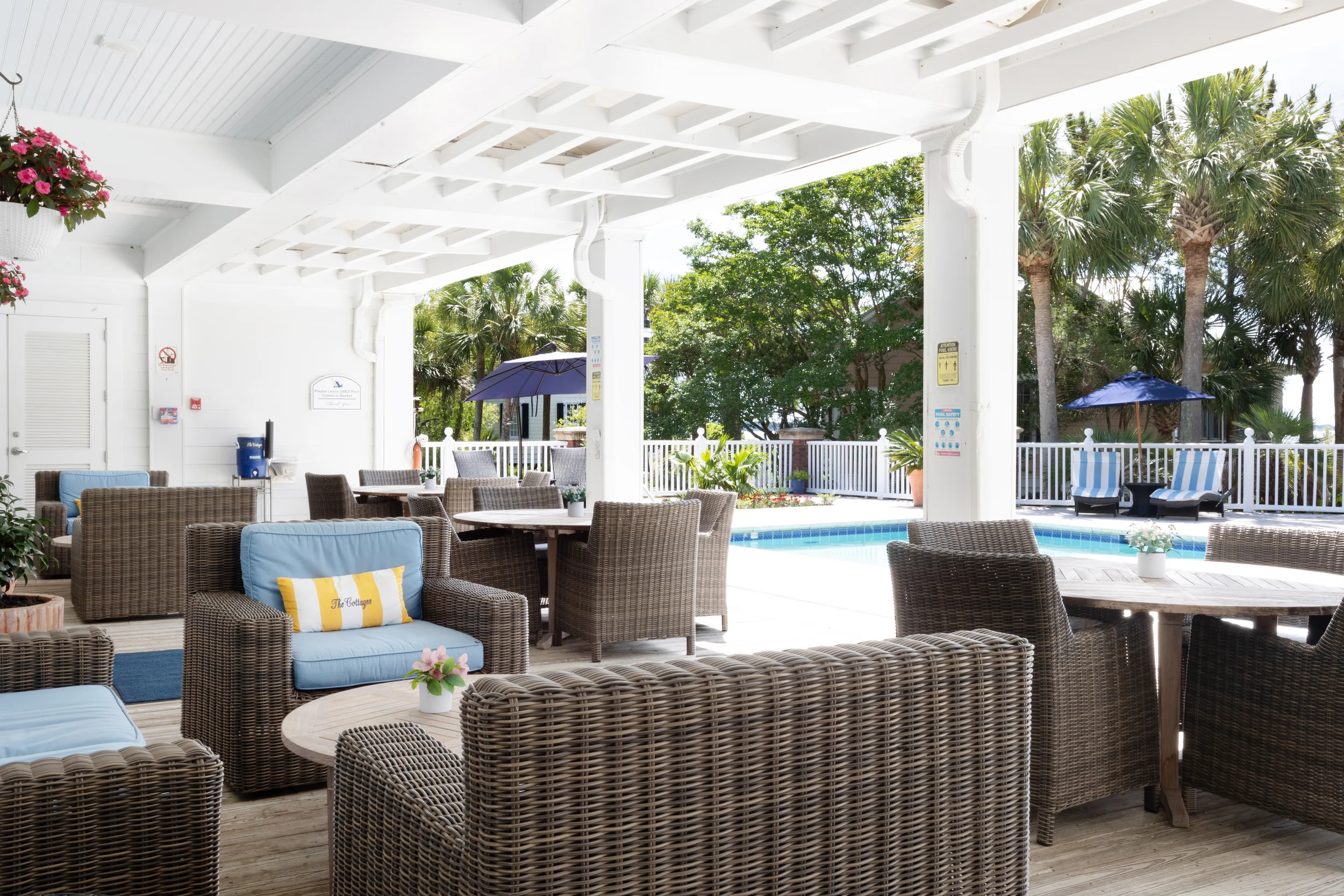 Pool Deck at The Cottages on Charleston